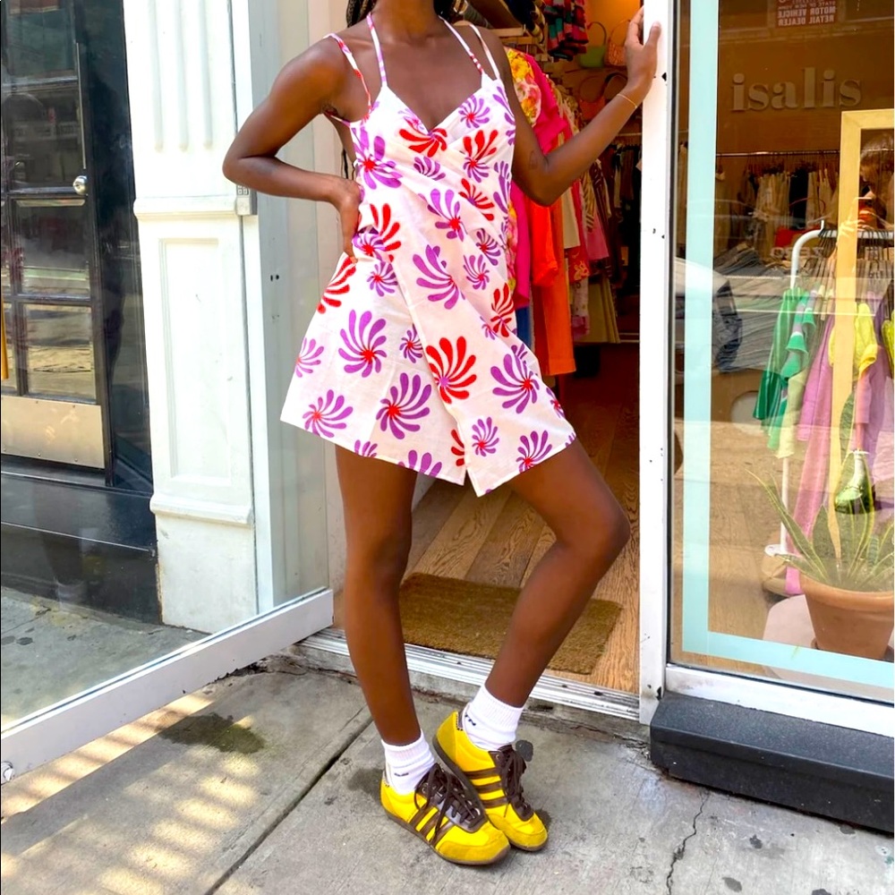 Gimaguas retro print wrap dress